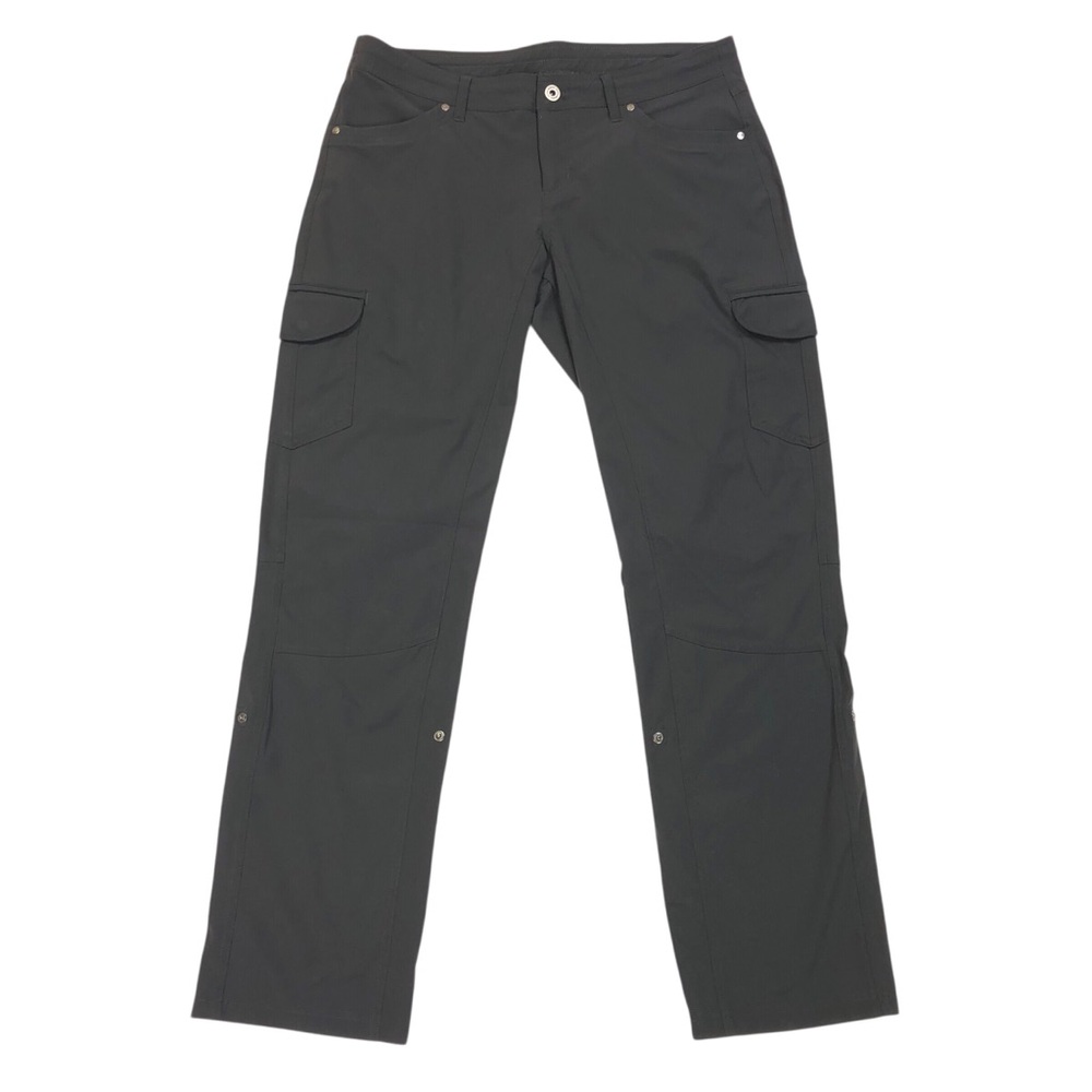 Kuhl Freeflex Roll Up Pants Cargo Pockets Women's Size 12 Dark Gray 30" Inseam